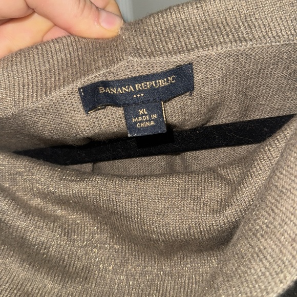 Banana Republic Cowl Neck Women's Sparkling Tan Sweater - Picture 3 of 6